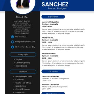 Professional Product Designer CV Template | Editable Resume (Digital Download)