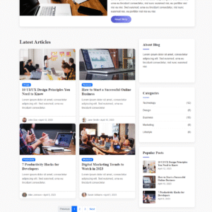 Responsive HTML Blog Website Code for Sale Digital Download